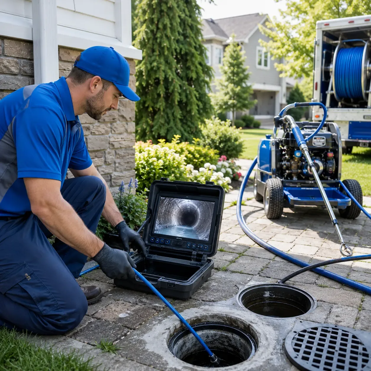 Outdoor drain cleaning professionals serving Newtown, CT