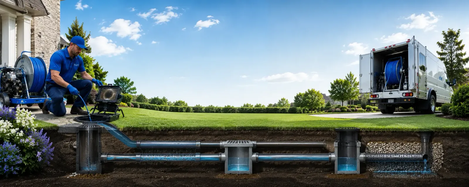Outdoor drain cleaning information for Newtown, CT
